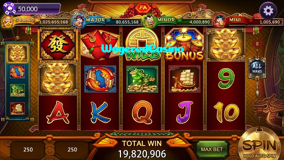 available types of WageredCasino bet including pre-match live express and system bets